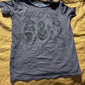 Rowdy Sprout Black Graphic Band Tee with Subtle Print